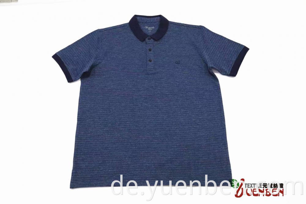 60%Cotton 40%Poly Jacquard Fabric Short Sleeve